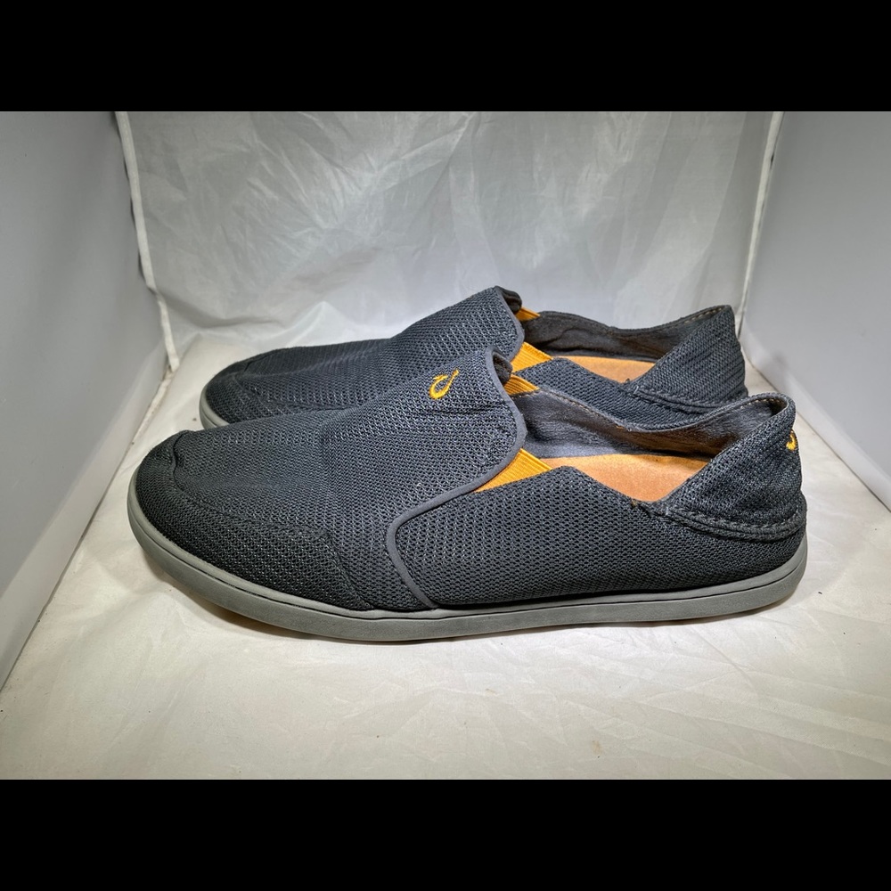 OluKai Nohea Mesh Men’s 10 Gray Slip On Loafers